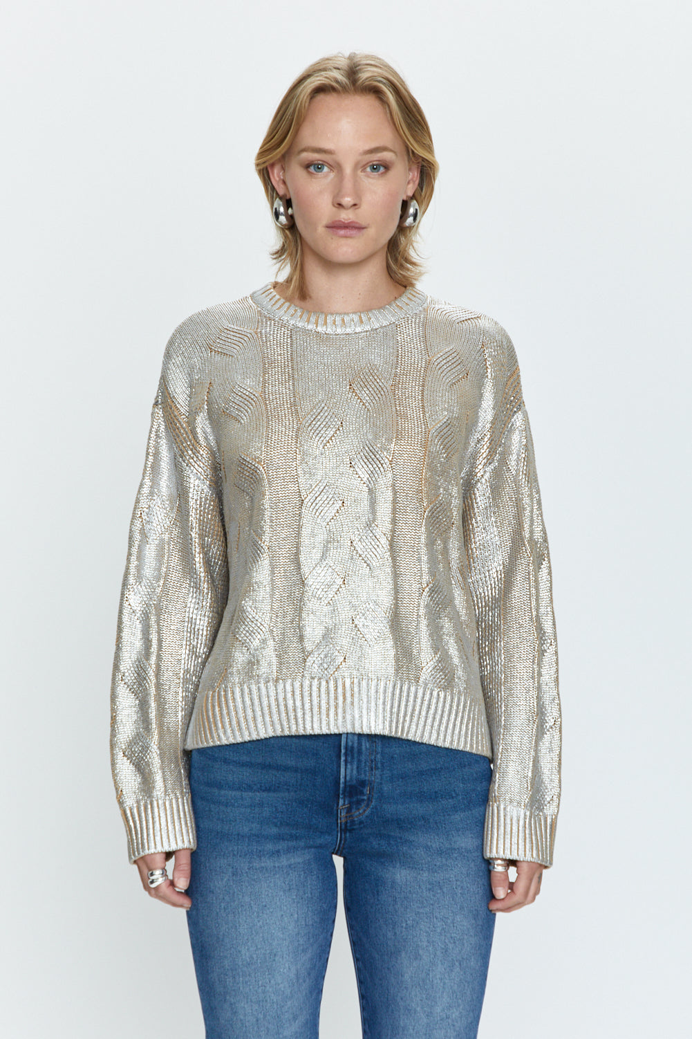 Everly Cable Sweater - Gilded Castle
            
              Sale